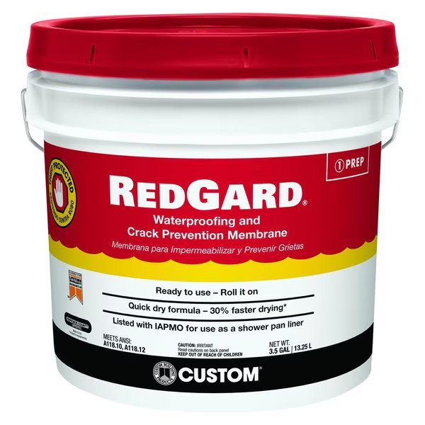 Custom Building Products RedGard Ready to Use Pink Waterproofing and Crack Prevention 3.5 gal, Custom Building Products, Mfr#: LQWAF3
